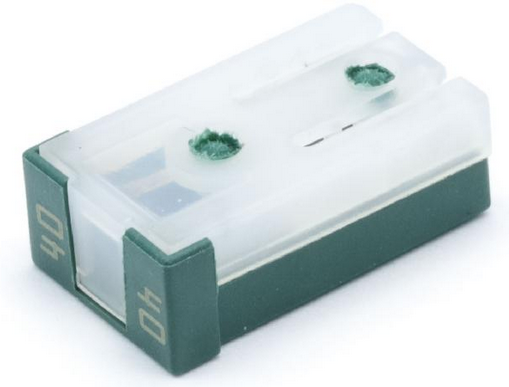 FUSE MCASE FEMALE SLOTTED 40A GREEN
